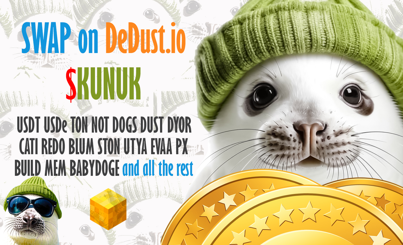 KUNUK swap memecoin DeDust blockchain TON
