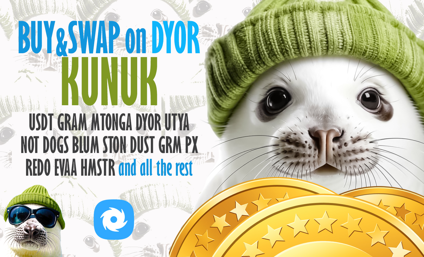 KUNUK buy swap DYOR blockchain TON memecoins Greenland